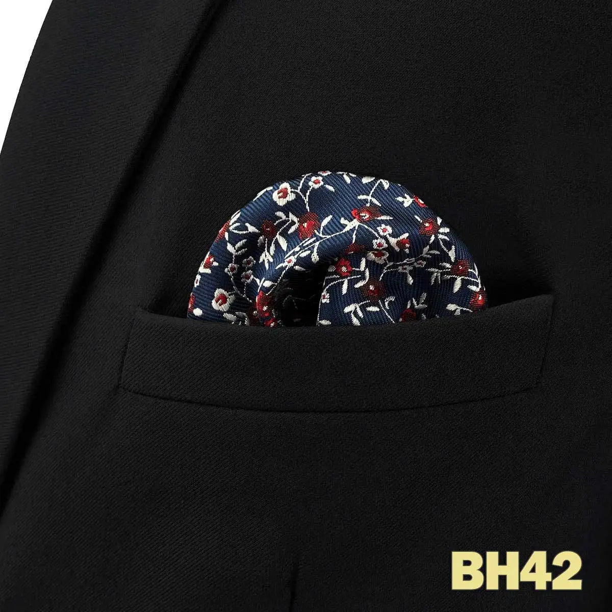 shlax&wing Men's Paisley Pocket Square — Elegant Microfiber Handkerchief for Suits