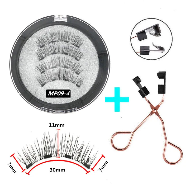 Anlinnet Magnetic False Eyelashes — Glue-Free 3D Handmade Lash Set
