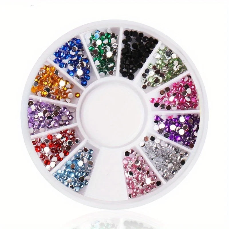 TaoTips Nail Art Rhinestones — Acrylic Crystal Gems for Manicure Decoration