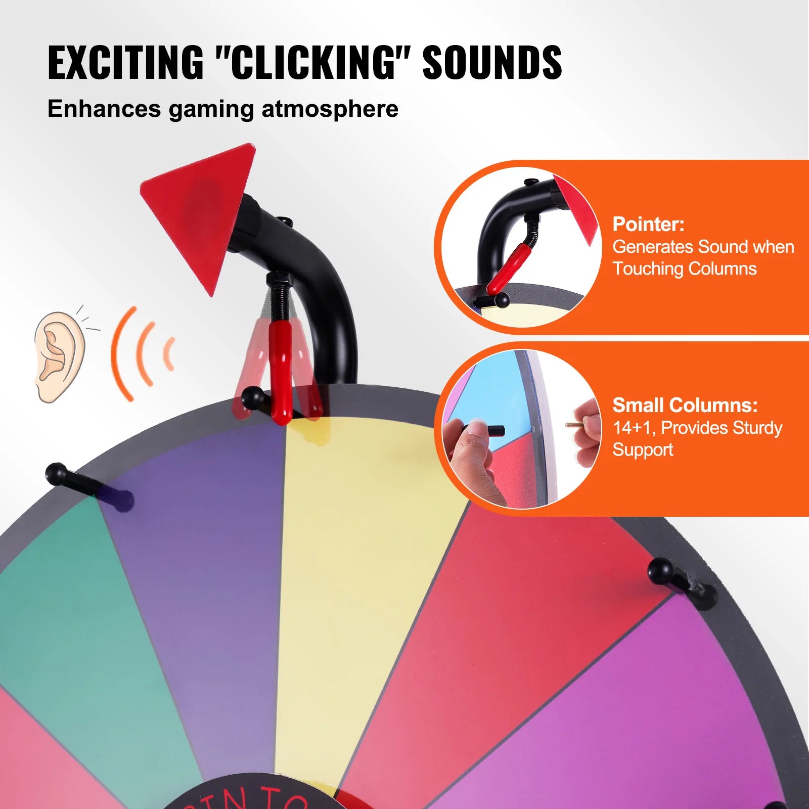 SucceBuy Prize Wheel with Tripod Stand — Customizable Dry Erase Game Spinner