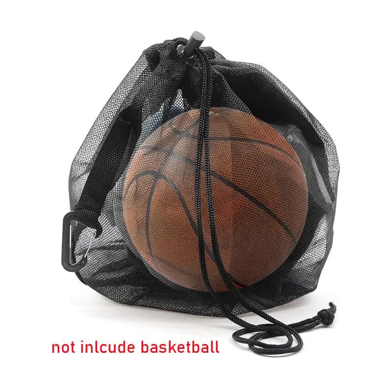 Basketball Drawstring Mesh Bag — Portable Sports Ball Storage