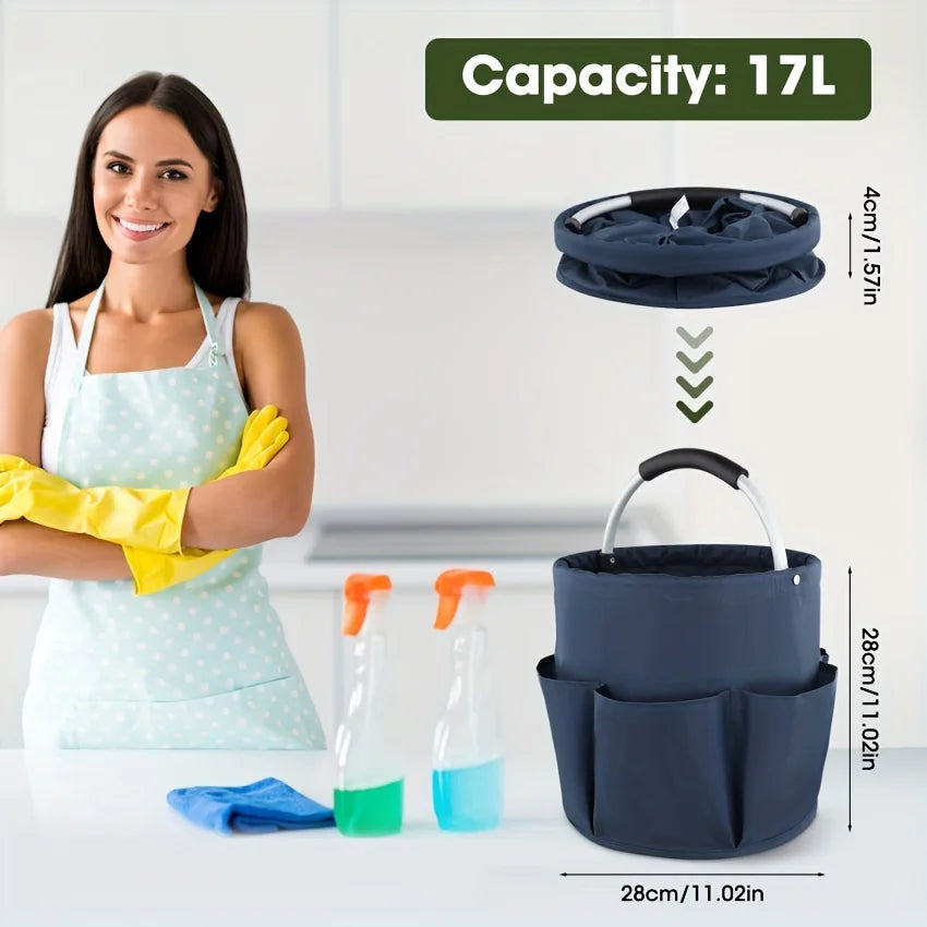 Foldable Tool Storage Bag — 17L Multi-Purpose Organizer Basket