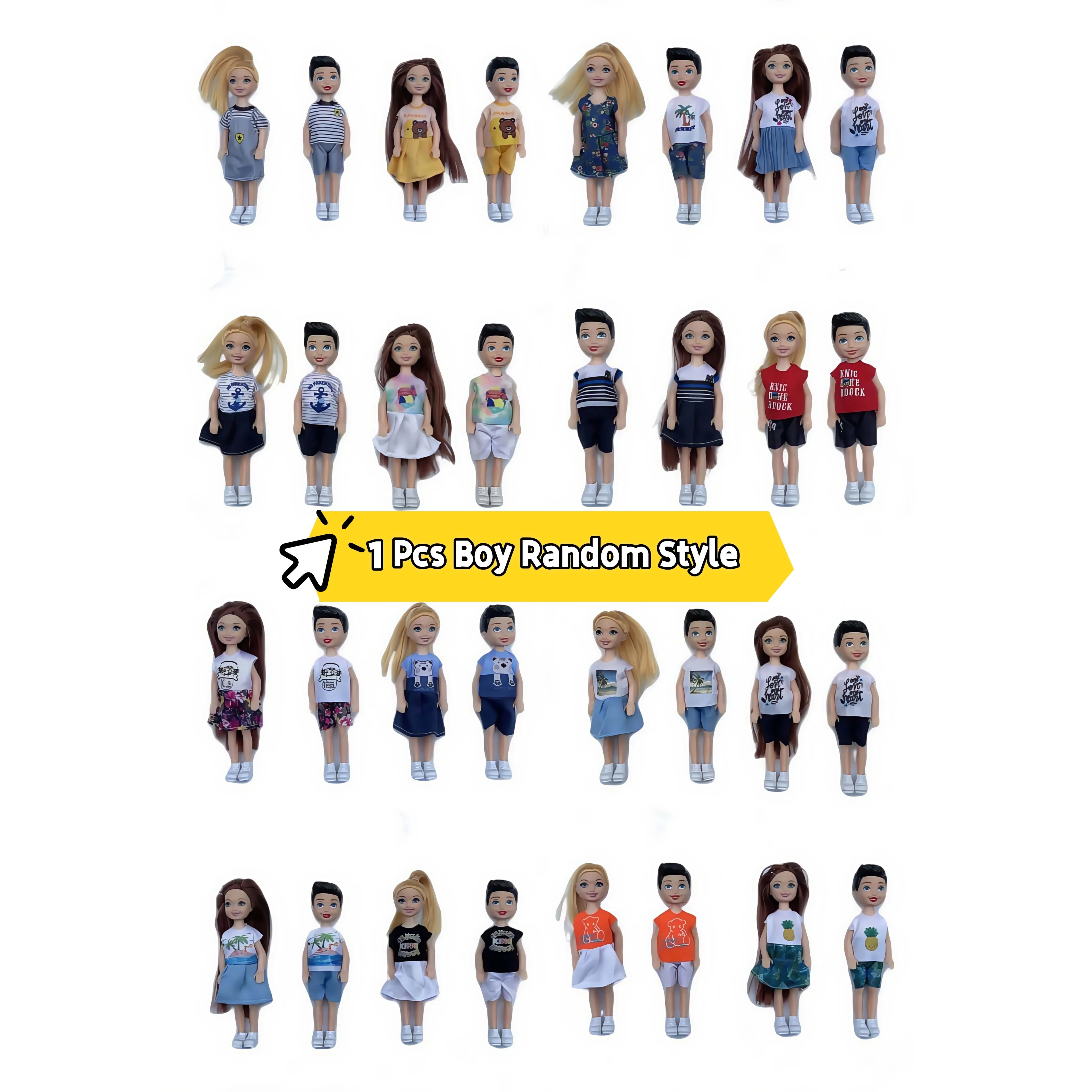 Mini Christmas Doll Figure — Festive Holiday Collectible with Clothes
