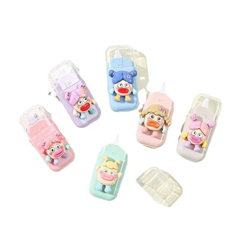 Mini Cartoon Style Correction Tape — 6-Pack Set for Students and Office Use