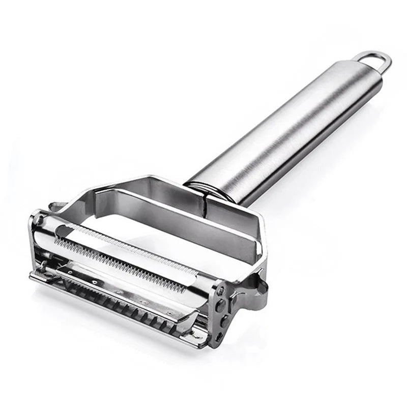 BalmyDays Stainless Steel Vegetable Peeler — 2-in-1 Slicer and Grater Tool