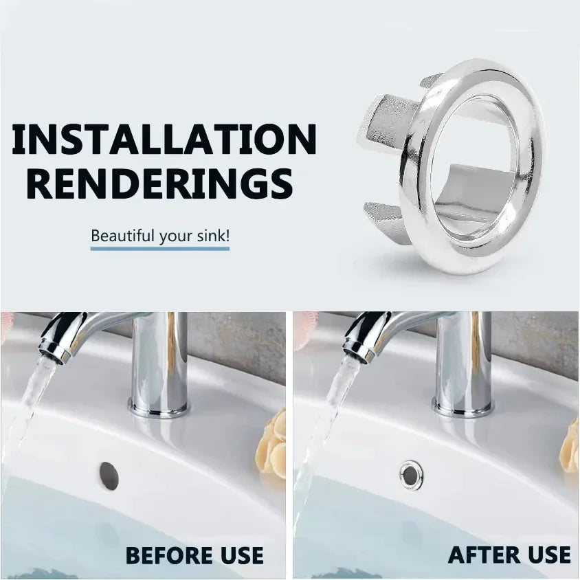 Sink Overflow Cover — Plastic Replacement Ring