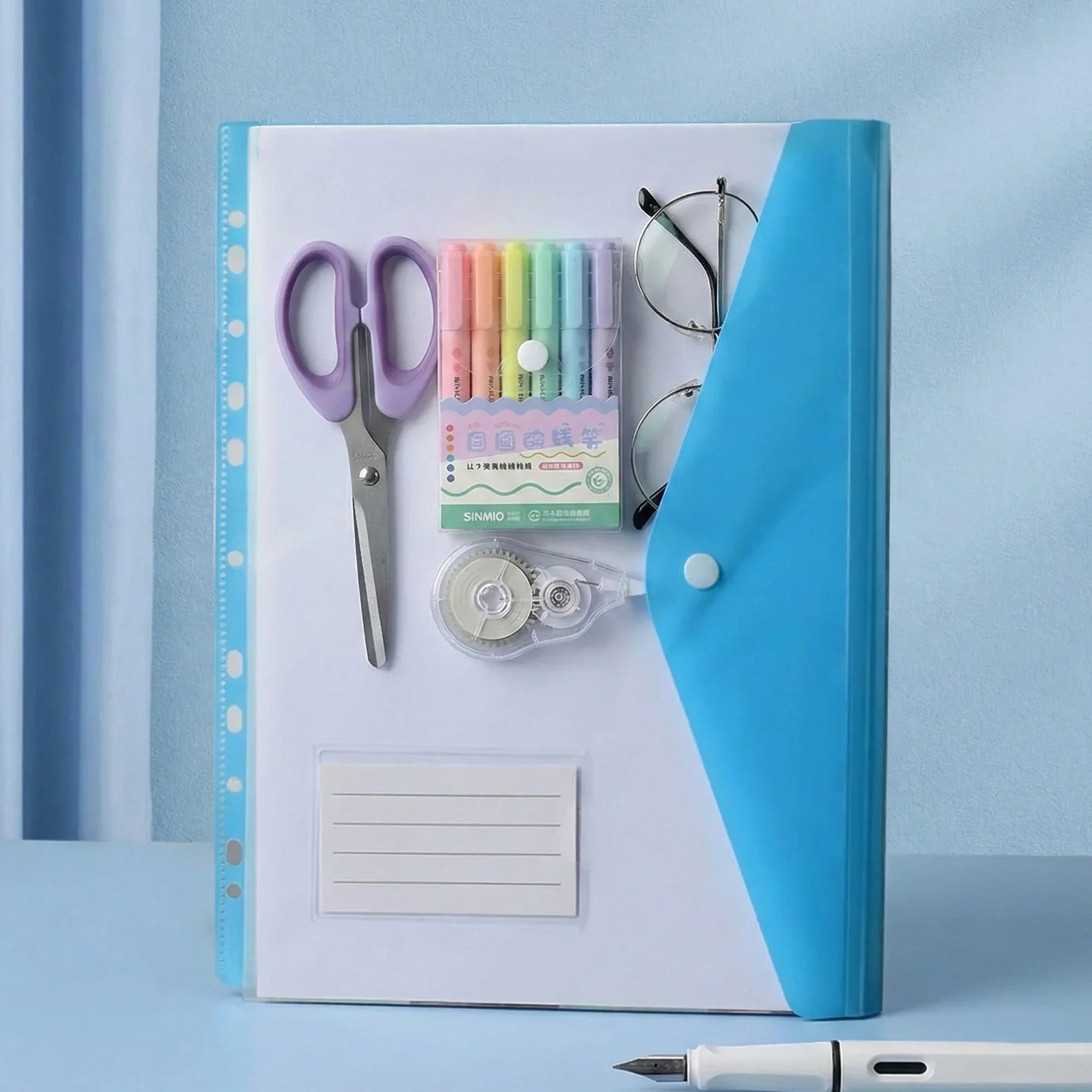 A4 Button Binder Folders — Heavy-Duty File Organizers with Locking Mechanism