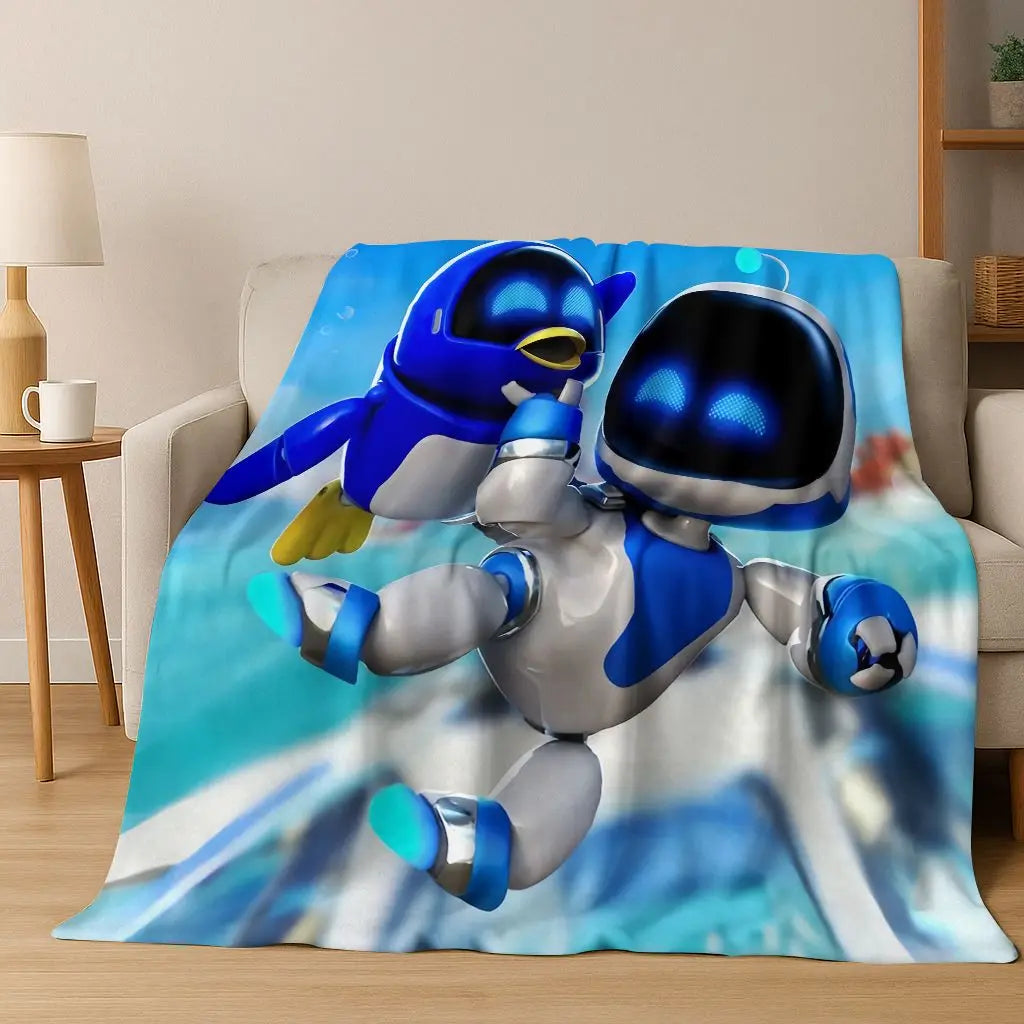 KAYOU Cartoon Flannel Blanket — Soft Warm Throw for Home and Travel