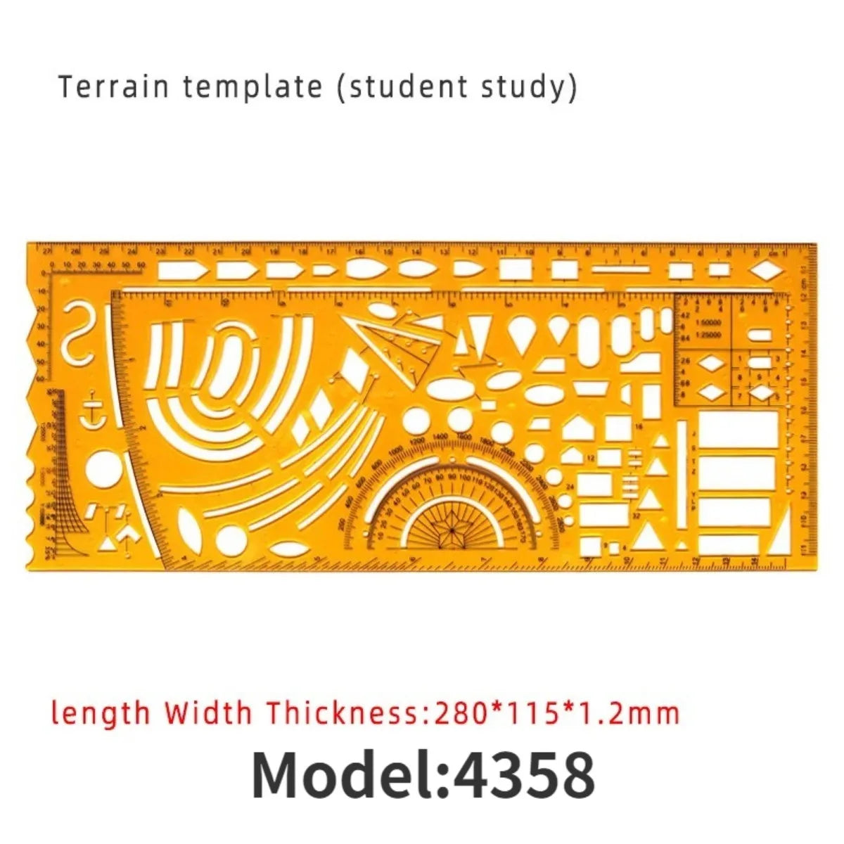 Architectural Drafting Template Set — Round and Oval Shape Rulers