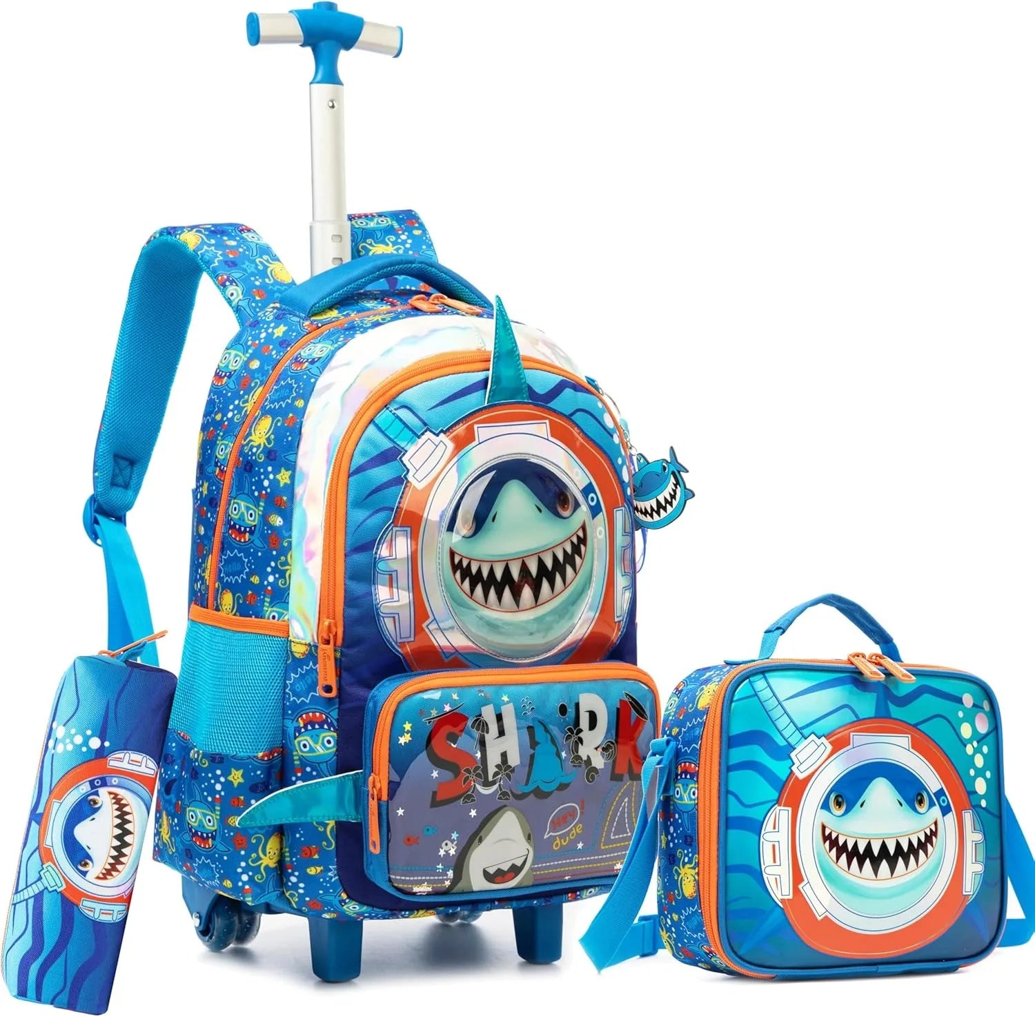 Rolling Backpack for Girls — Cute Animal Print School Bag with Wheels