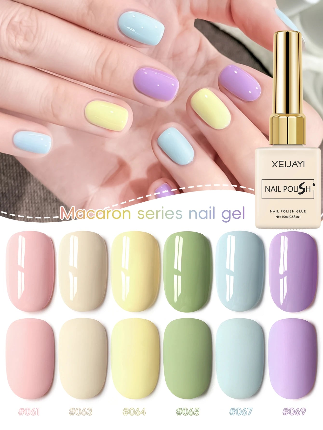 XEIJAYI Semi-Permanent Gel Nail Polish Set — Long-Lasting UV LED Manicure Kit