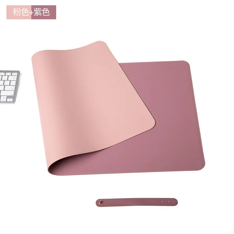 NULOXO PU Leather Desk Mat — Waterproof Office Blotter & Mouse Pad