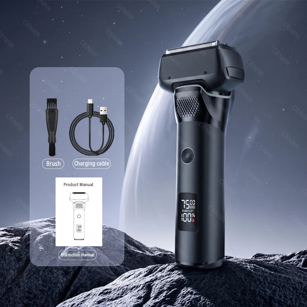 CENRR Electric Shaver for Men — Portable Waterproof Beard Trimmer