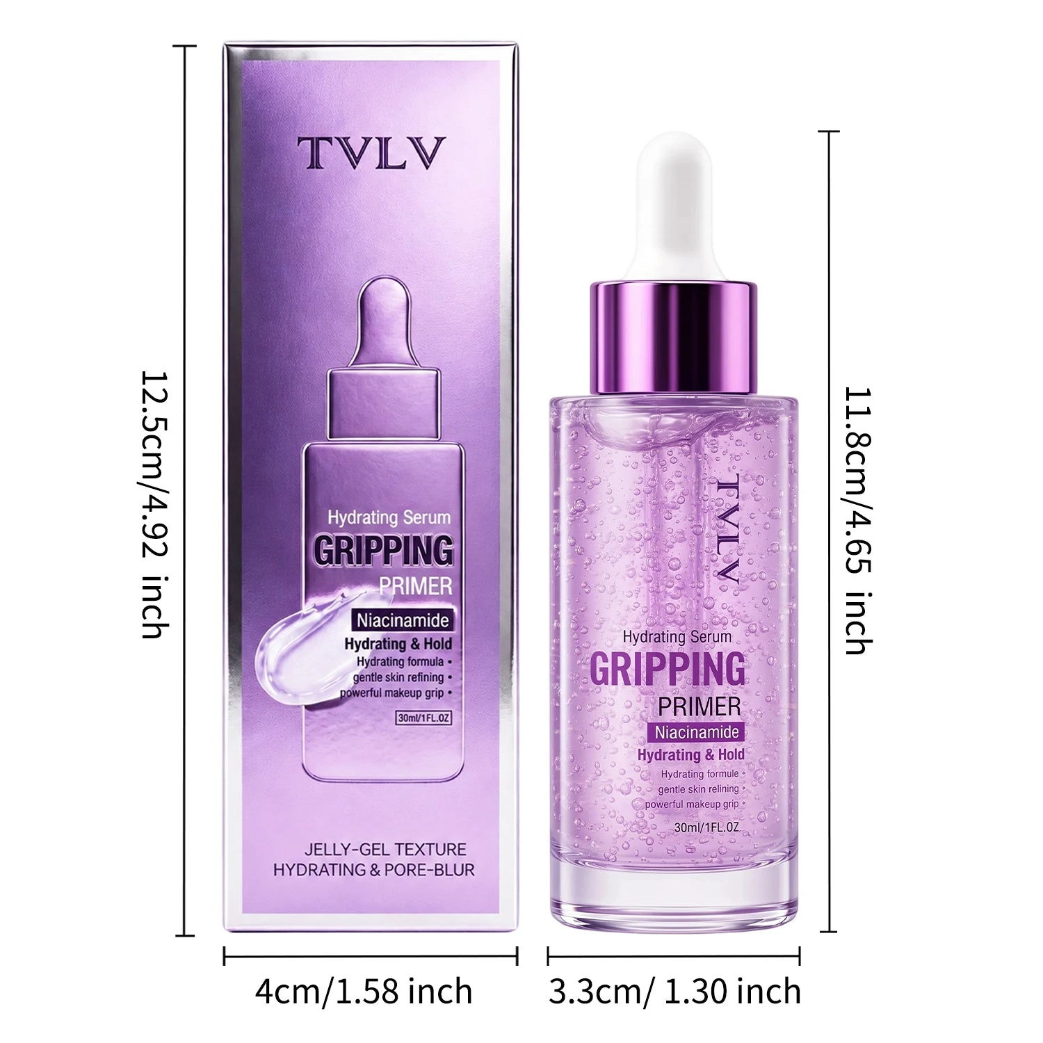 Hydrating Serum Gripping Primer — Waterproof Makeup Base for Natural Finish