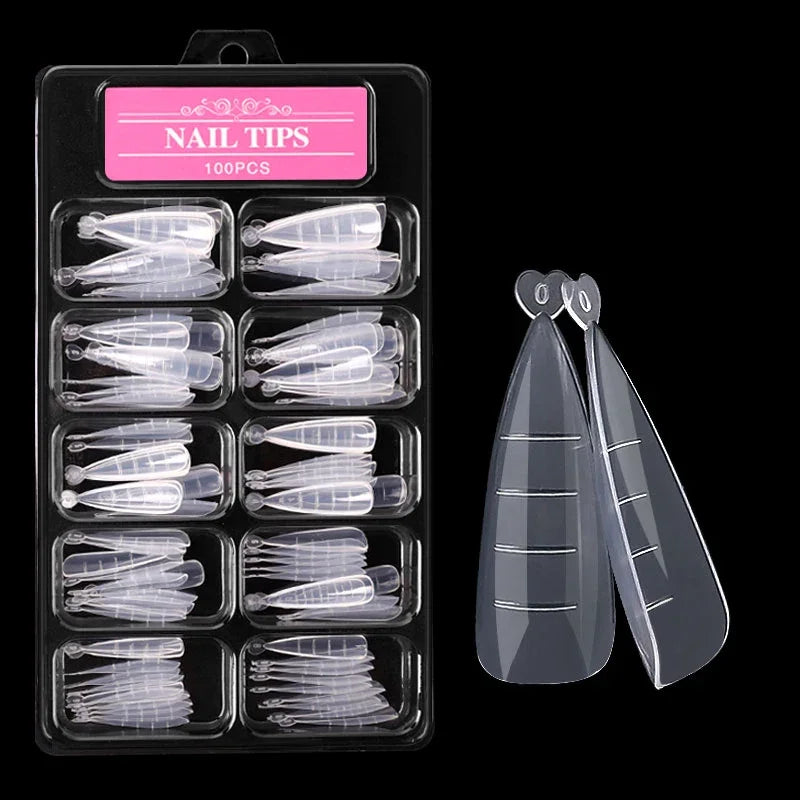 Art lalic Clear Nail Extension Forms — Quick Building Dual Molds, 100 Pieces