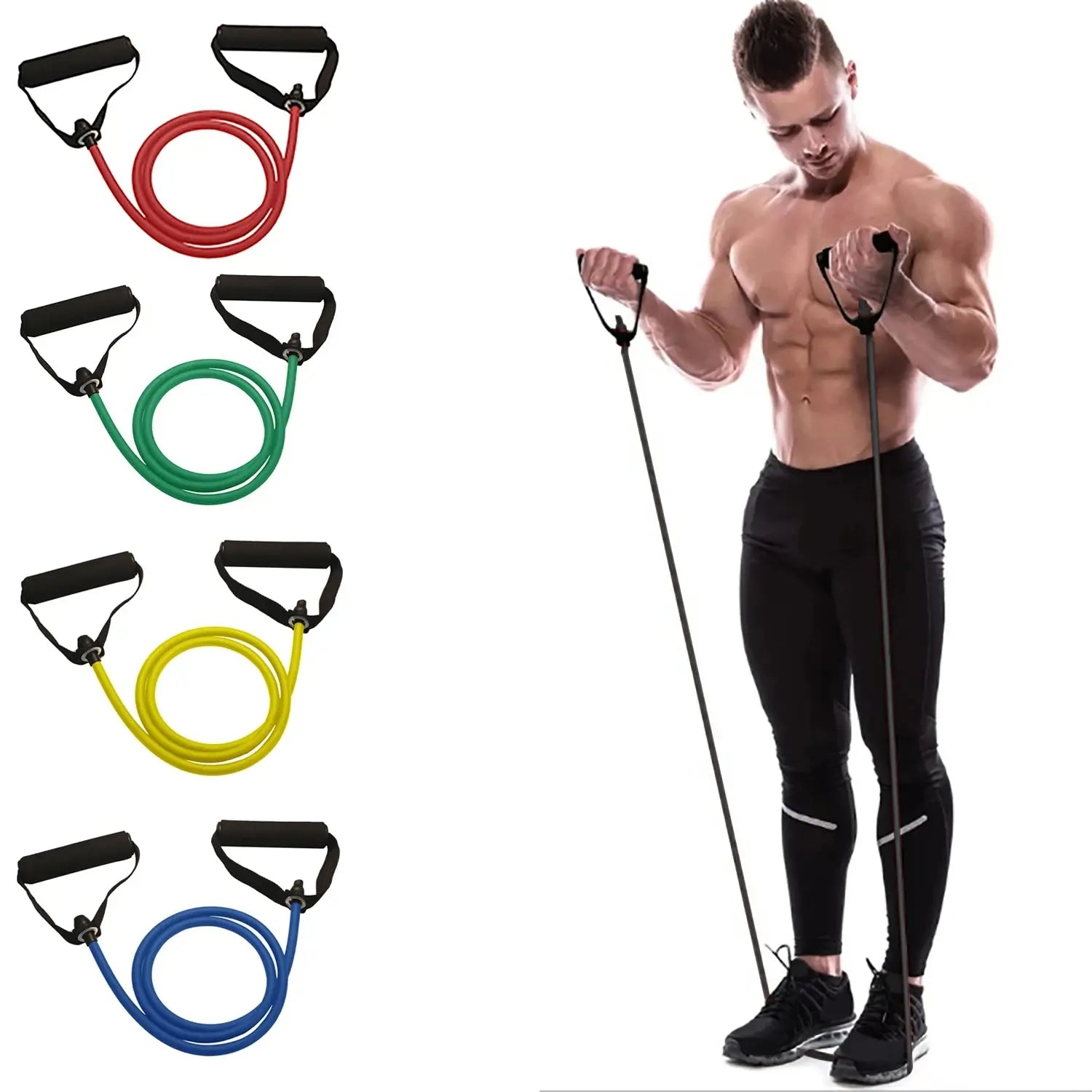 Resistance Bands With Handles — Full Body Strength Training Set