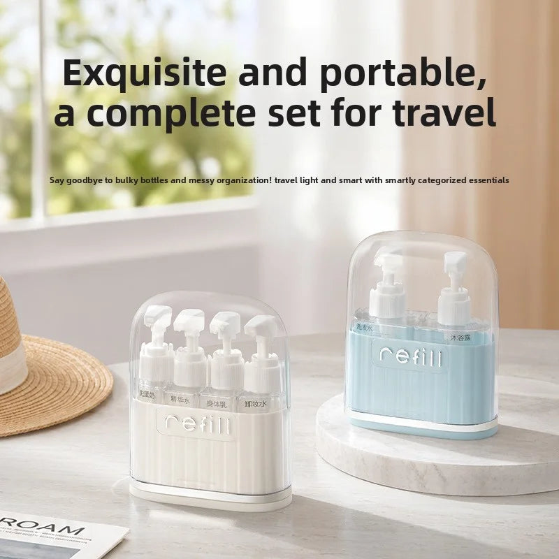 Portable Travel Dispensing Bottle Set — Minimalist Liquid Containers for Trips
