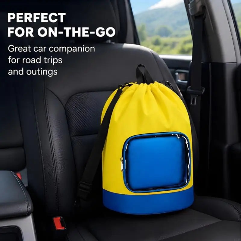 Drawstring Toy Storage Bag — Water-Resistant Fabric Organizer for Quick Cleanup