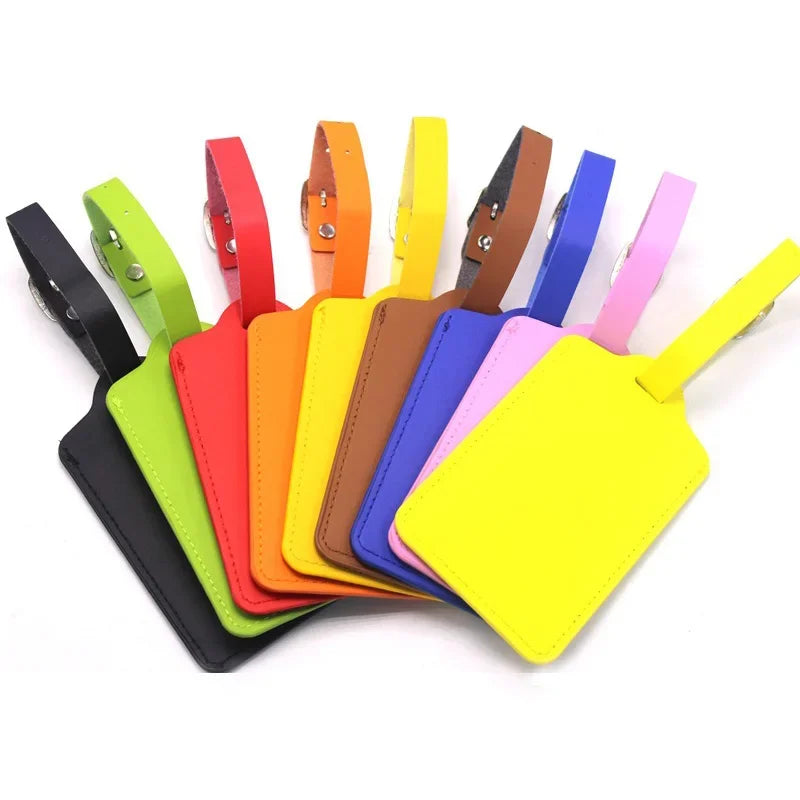 eTya Leather Luggage Tag — Durable Suitcase ID Holder for Travel