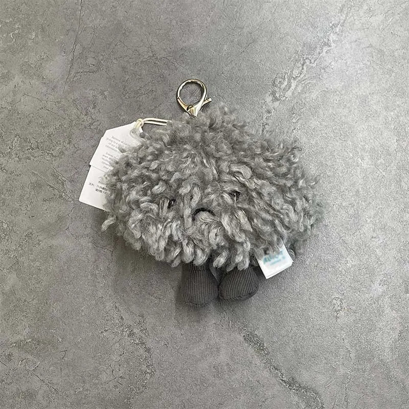 Assorted Plush Keychain Charm — Cute Animal & Food Backpack Accessory