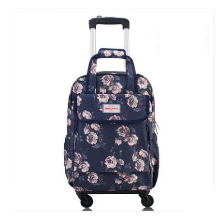 Women's Oxford Rolling Backpack — Versatile Travel Trolley Luggage