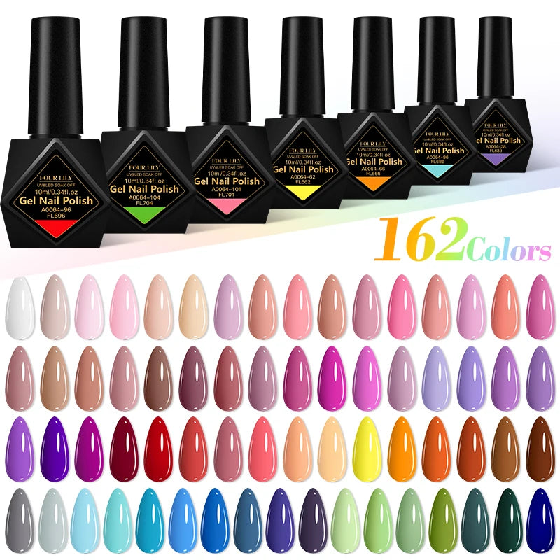 Four Lily Gel Nail Polish — Long Lasting Semi-Permanent Manicure Set