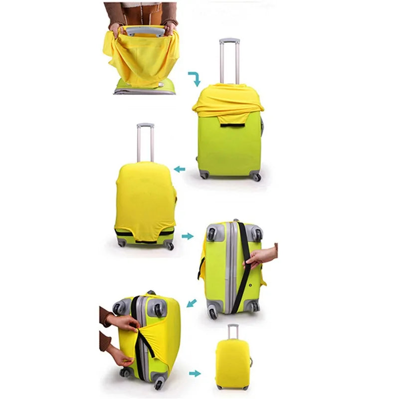 Stretchable Luggage Protector Cover — Durable Suitcase Dust Guard