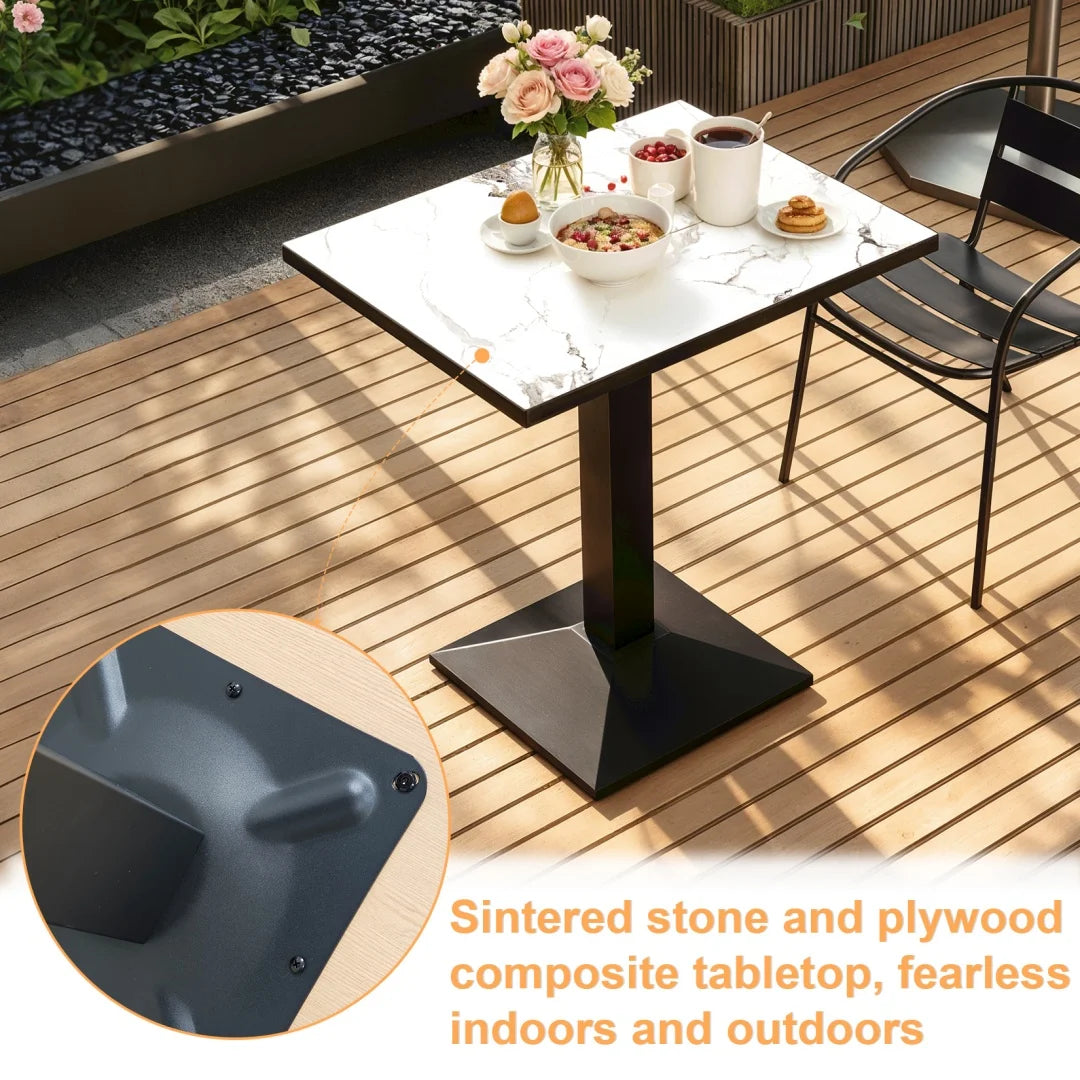 LUVODI Rectangular Sintered Stone Dining Table — Modern Bistro Design