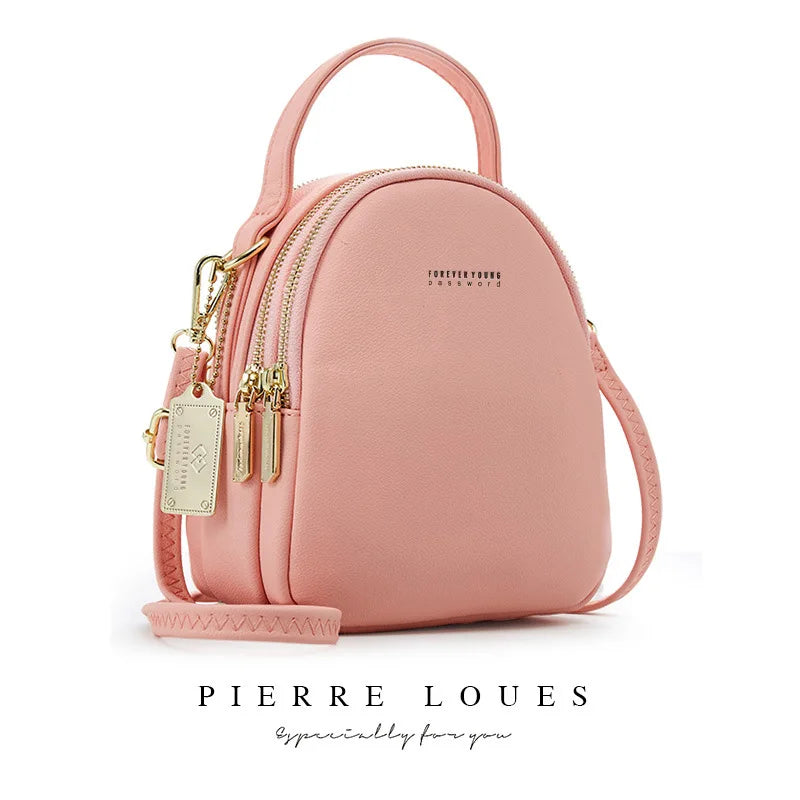 Mini PU Leather Backpack — Stylish Multi-Function Shoulder Bag for Women