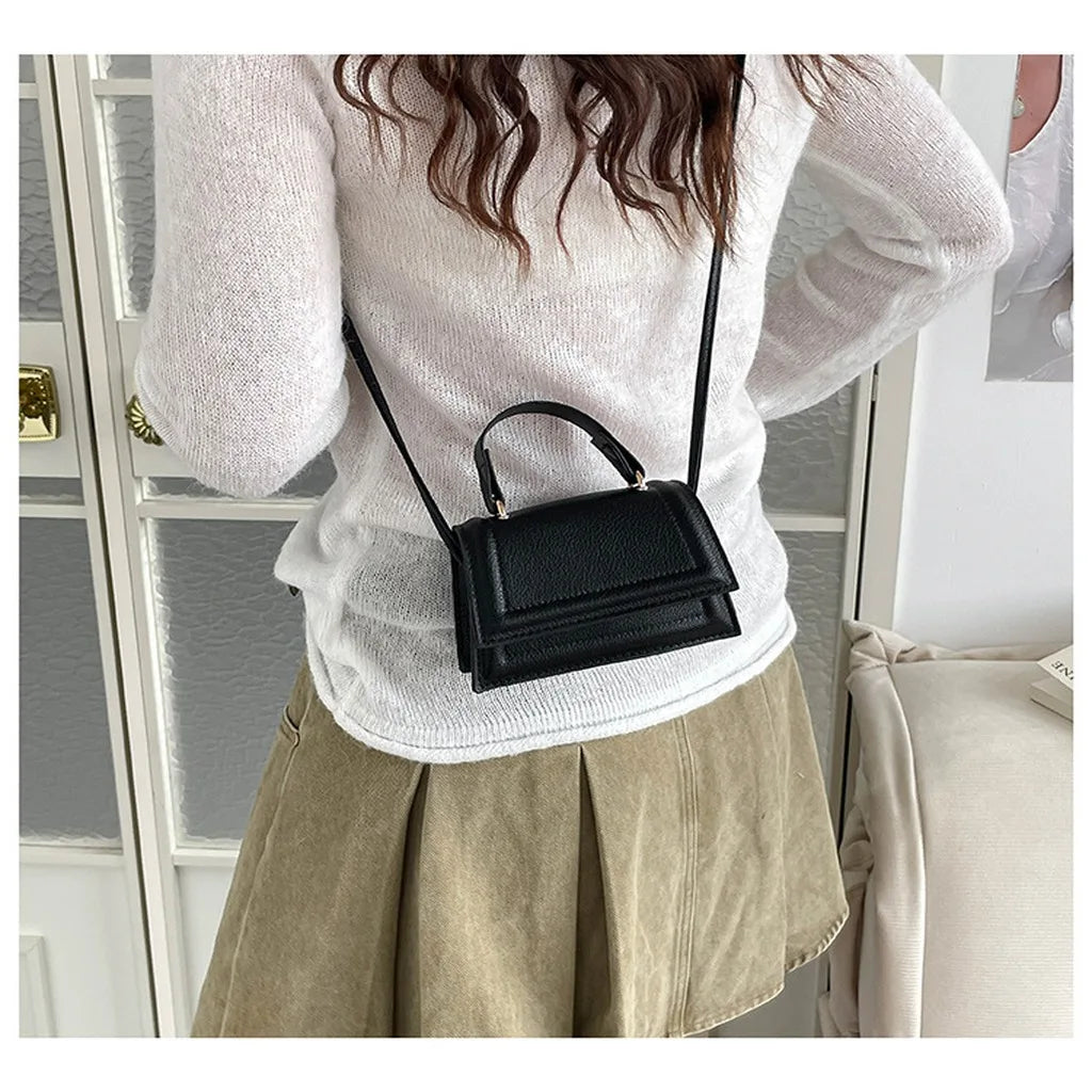 Women's Mini Square Handbag — Versatile Crossbody & Top Handle Bag