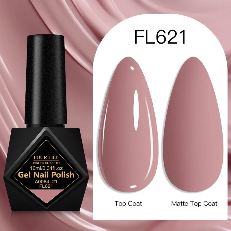 Four Lily Gel Nail Polish — Long Lasting Semi-Permanent Manicure Set