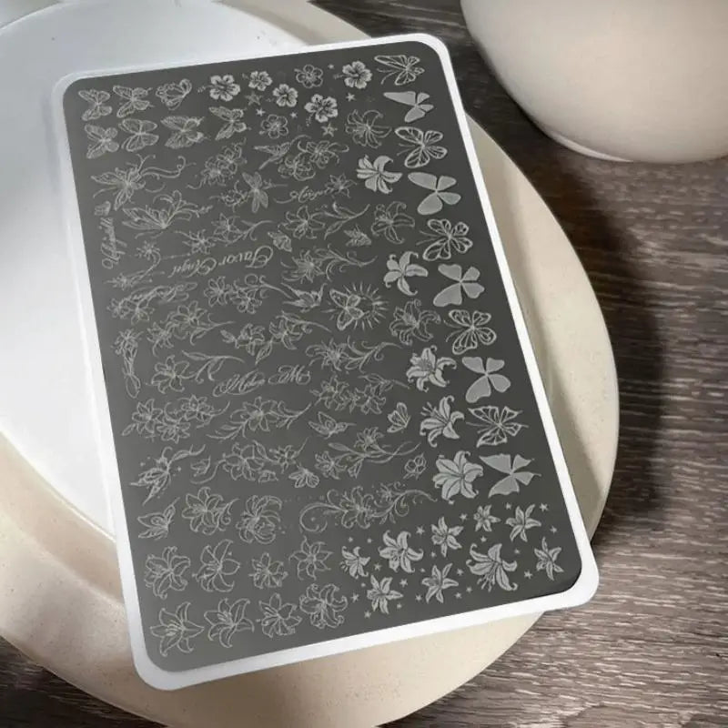 KuZHEN Nail Art Stamping Plate — Precision Floral & Butterfly Designs