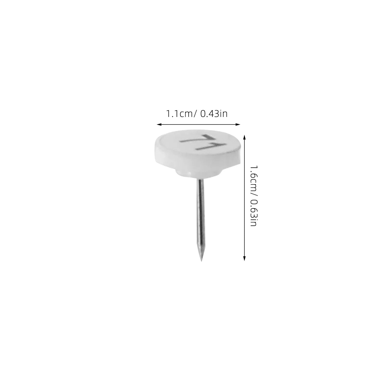 Numbered Round Flat Push Pins — 100 Piece Set for Organization & Mapping