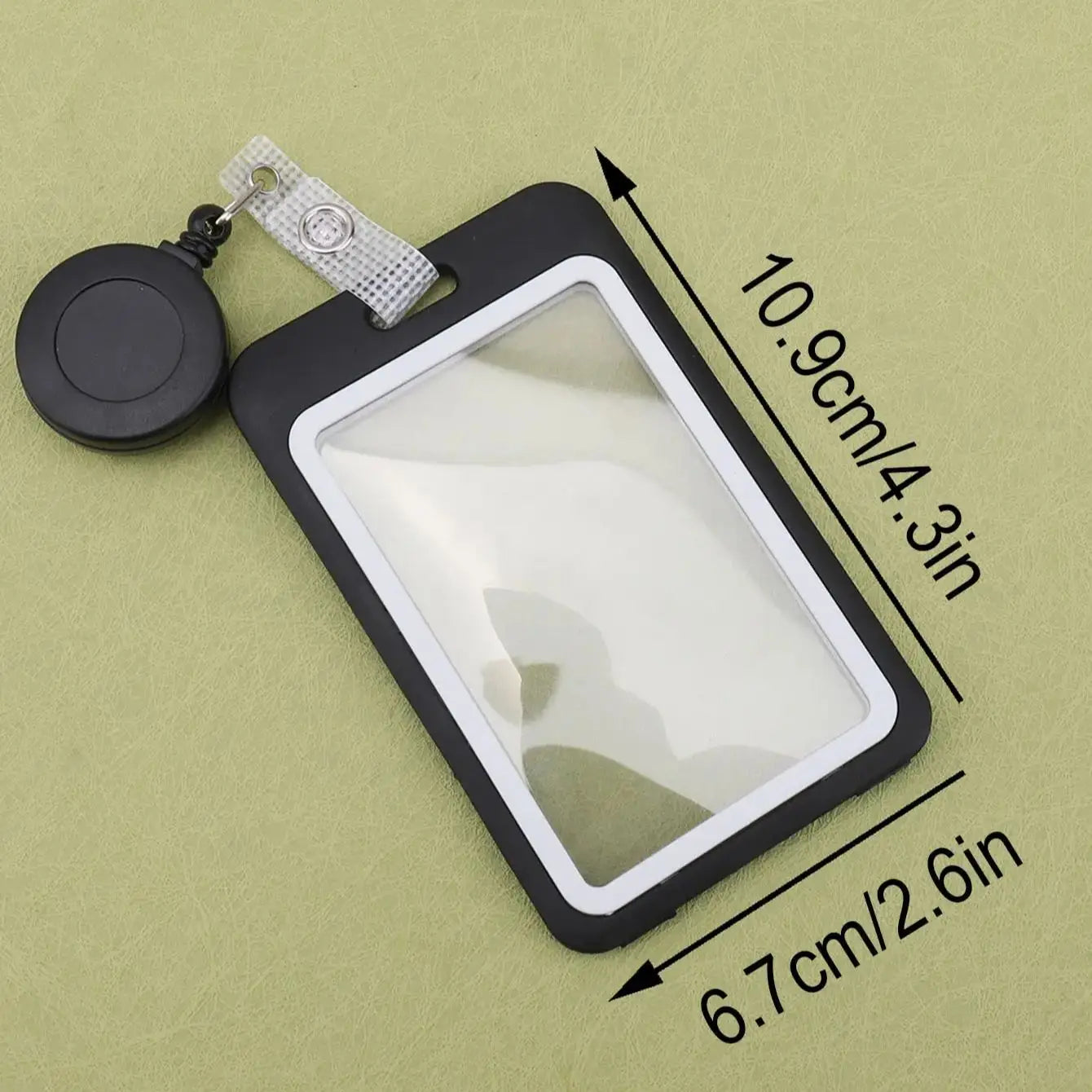 Retractable Badge Lanyard — Clear ID Card Holder for Work and School