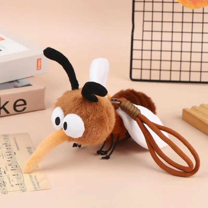 JCTTTY Mosquito Plush Pendant — Quirky Bag Charm & Stress Relief Toy