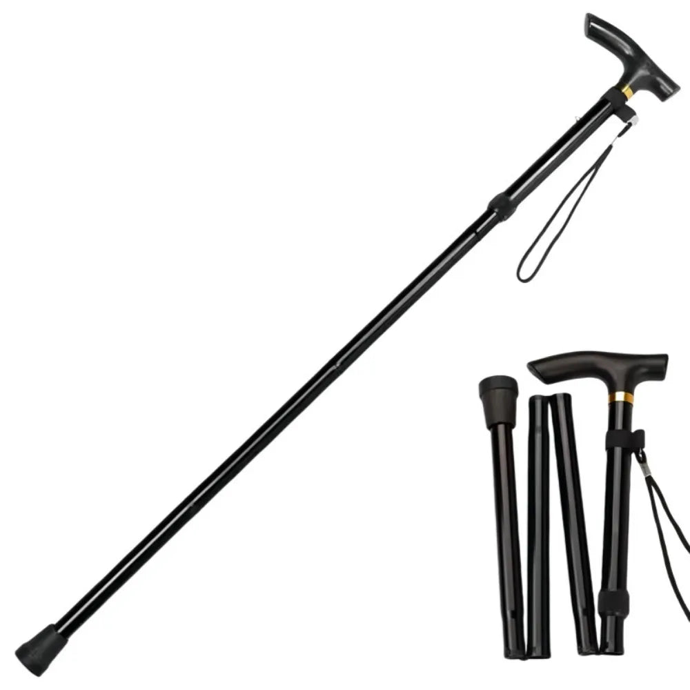 Foldable Aluminum Hiking Stick — Lightweight Telescopic Walking Pole