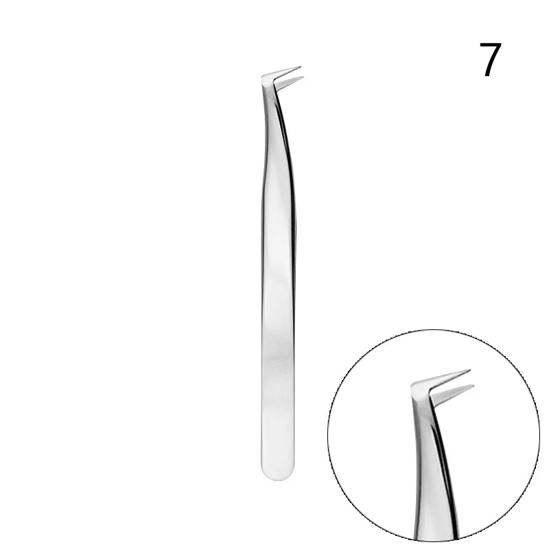 JCSYFAC Lash Extension Tweezers — High Precision Stainless Steel Beauty Tool