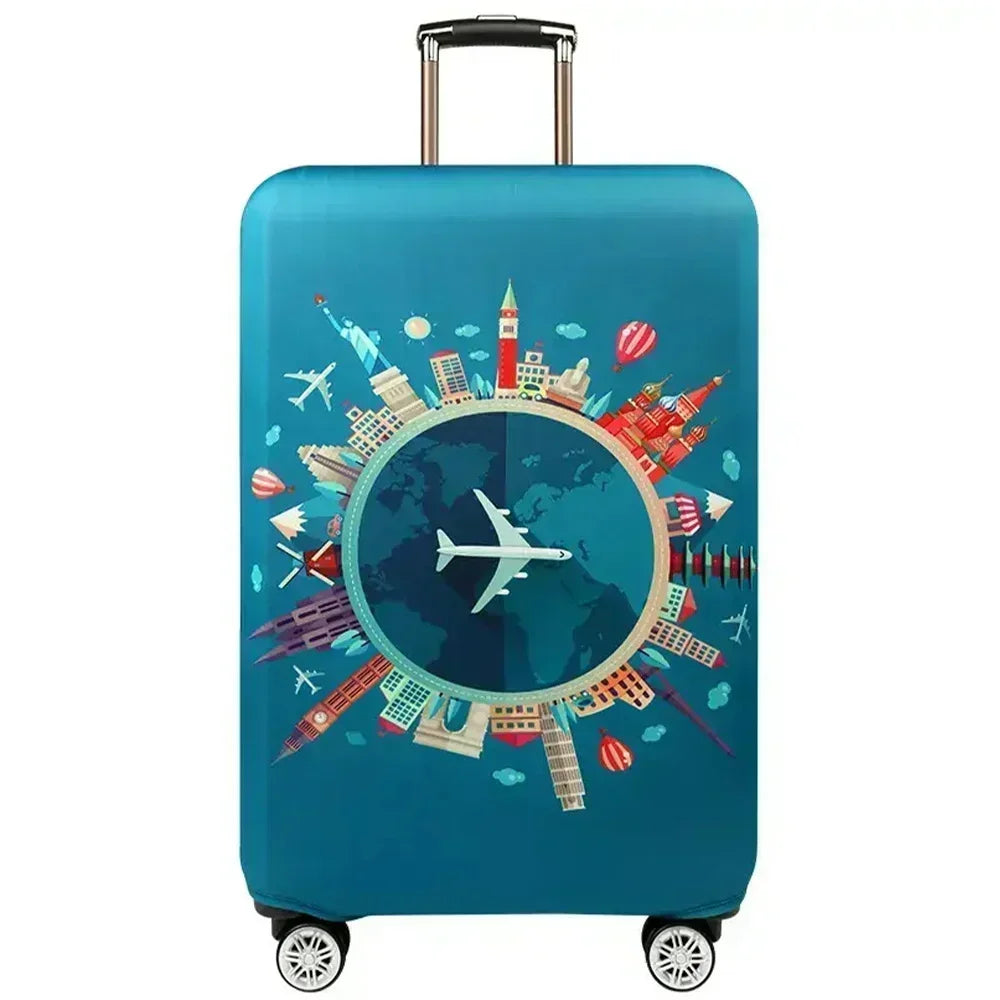 Stretch Fabric Luggage Cover — Protective Suitcase Sleeve for Travel