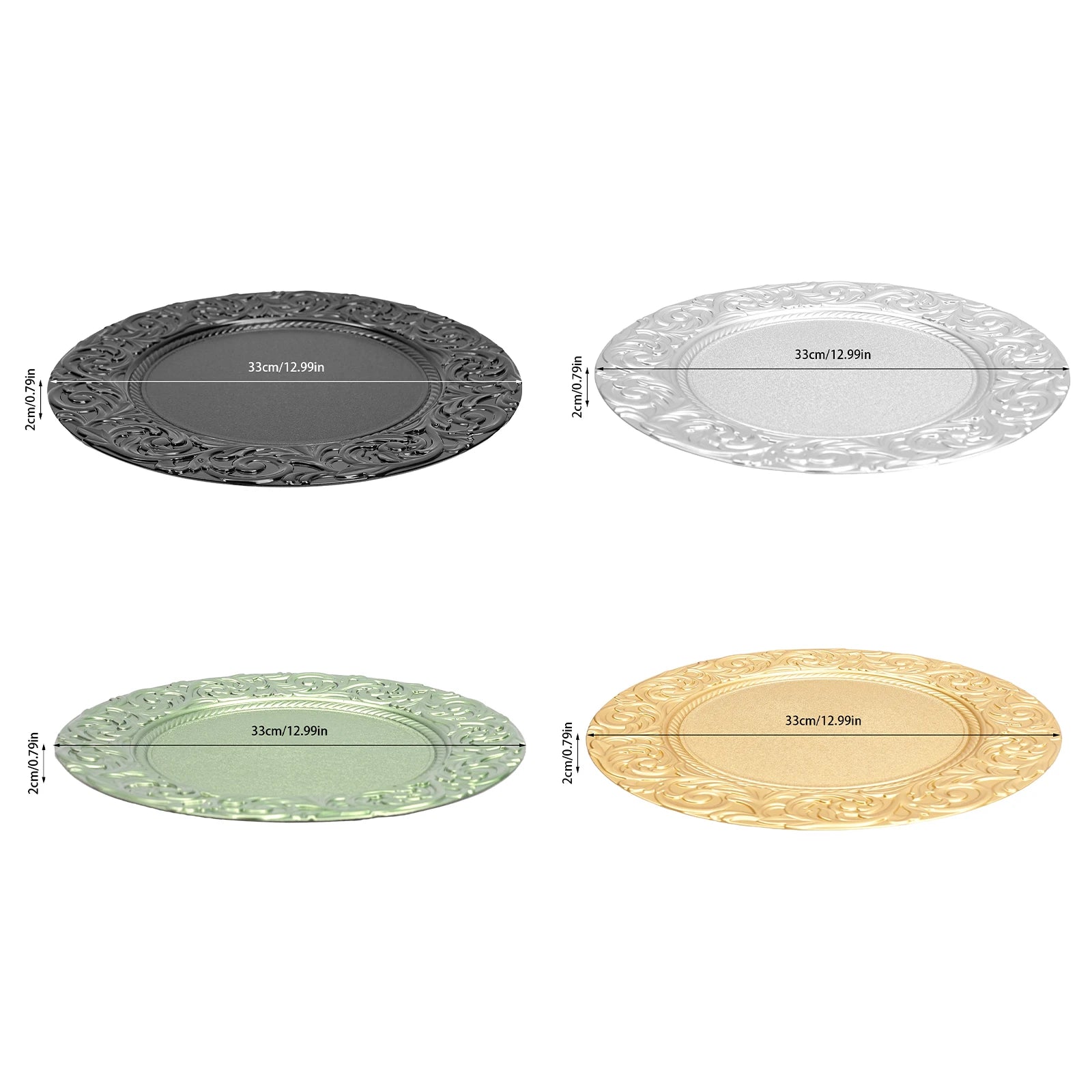 Charger Plates — Round Reusable Serving Plates