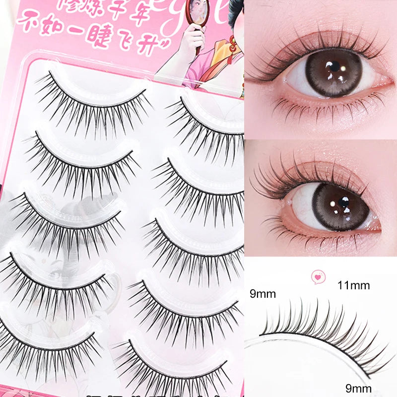 BLINKWAVE Natural False Eyelashes — C-Curve Strip Lashes for Daily Wear