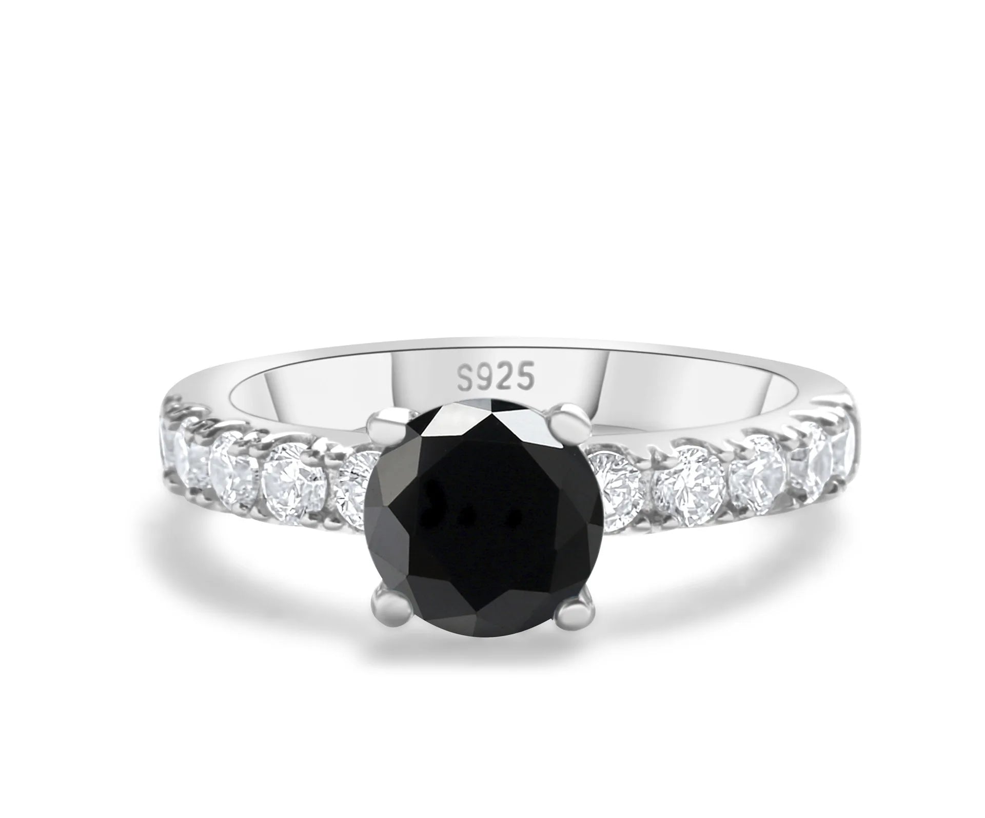 Moissanite Round Cut Cocktail Ring — 1 Carat D VVS1 Gemstone in S925 Silver