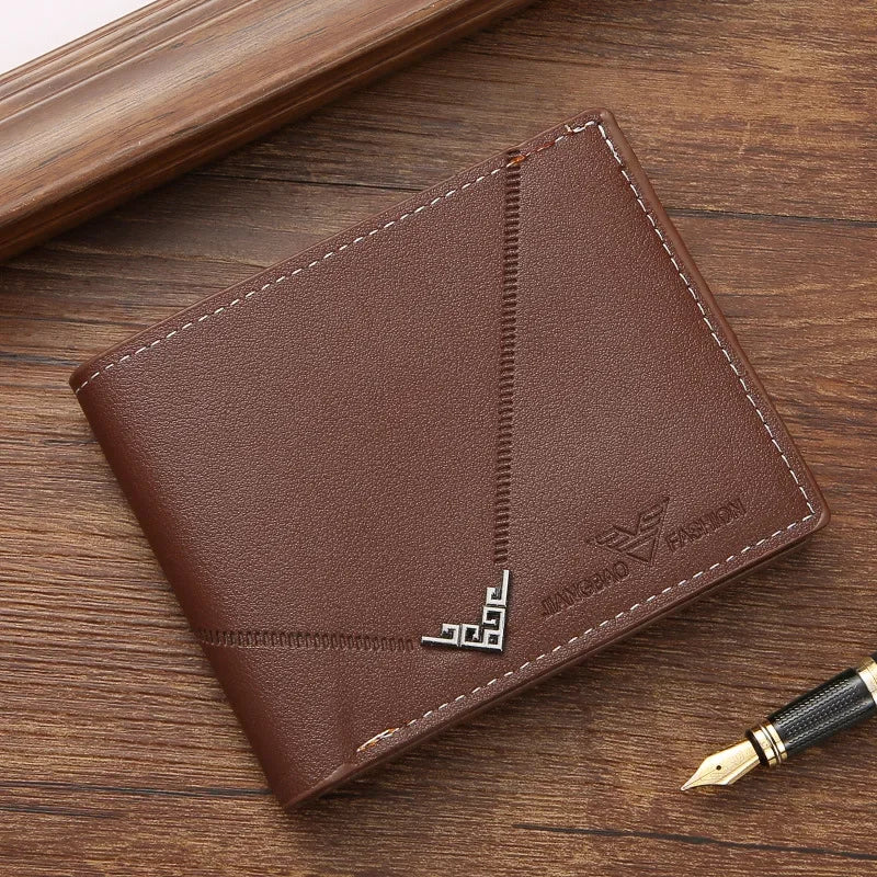 Slim Leather Bifold Wallet — Minimalist Front Pocket Card Holder