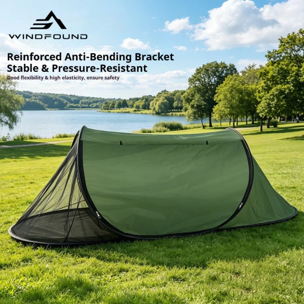 Portable Single-Person Camping Tent — Quick Automatic Setup with Mosquito Protection