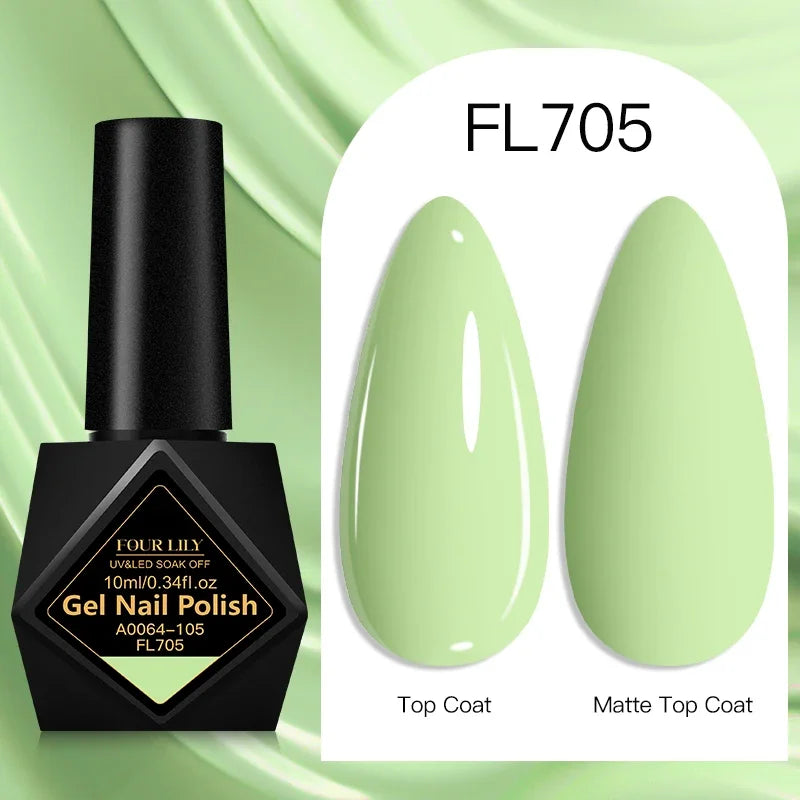Four Lily Gel Nail Polish — Long Lasting Semi-Permanent Manicure Set