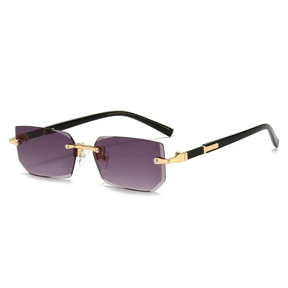 Z&L HOUSE Frameless Rectangular Sunglasses Set — 10-Piece Elegant Accessory Pack