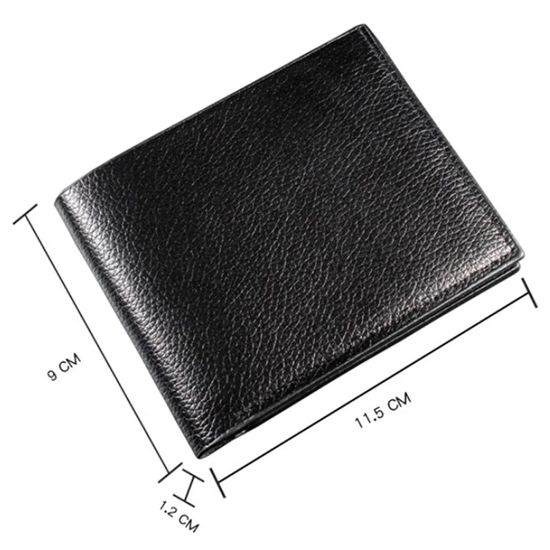 ZTBBAO Genuine Leather Men's Wallet — Slim Bifold Design for Daily Use
