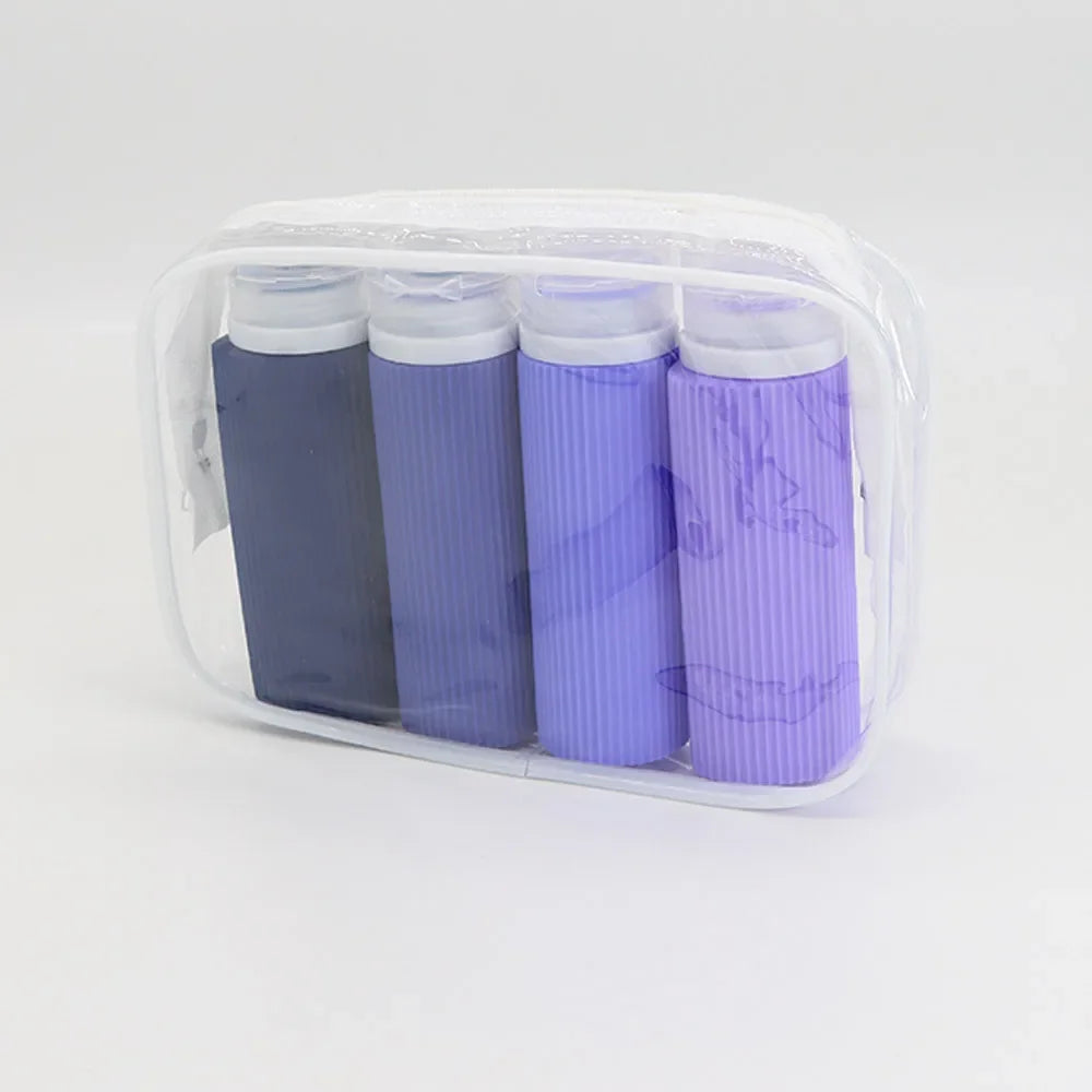Silicone Travel Bottle Set — Leak Proof 100ml Refillable Containers