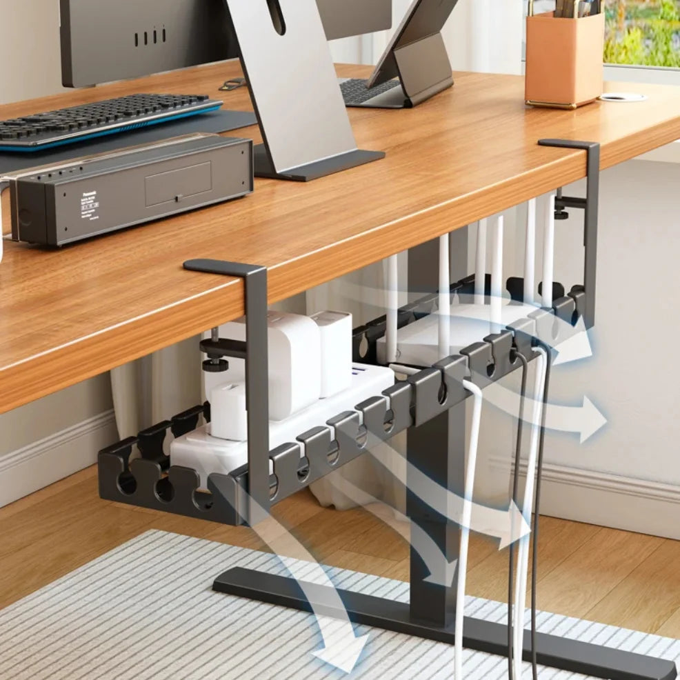 Under Desk Cable Management Tray — Wire Organizer for Office and Home