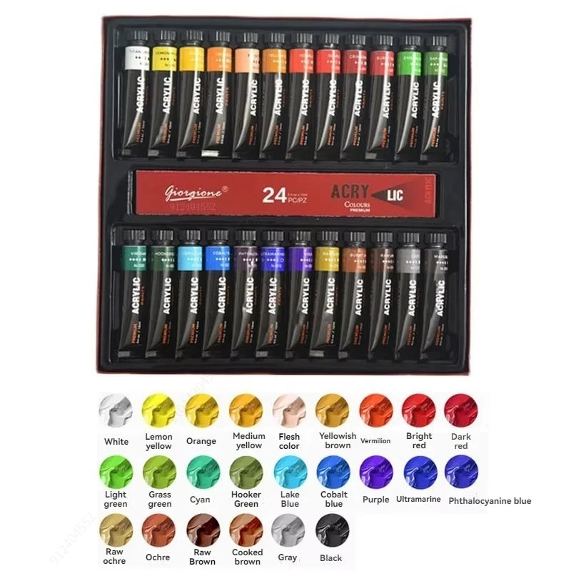 Versatile Acrylic Paint Set — Multi-Surface Art Supplies for Crafts