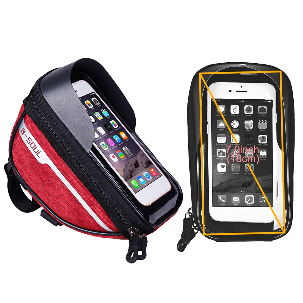 Waterproof Bicycle Phone Bag — Touch Screen Handlebar Mount for Cycling